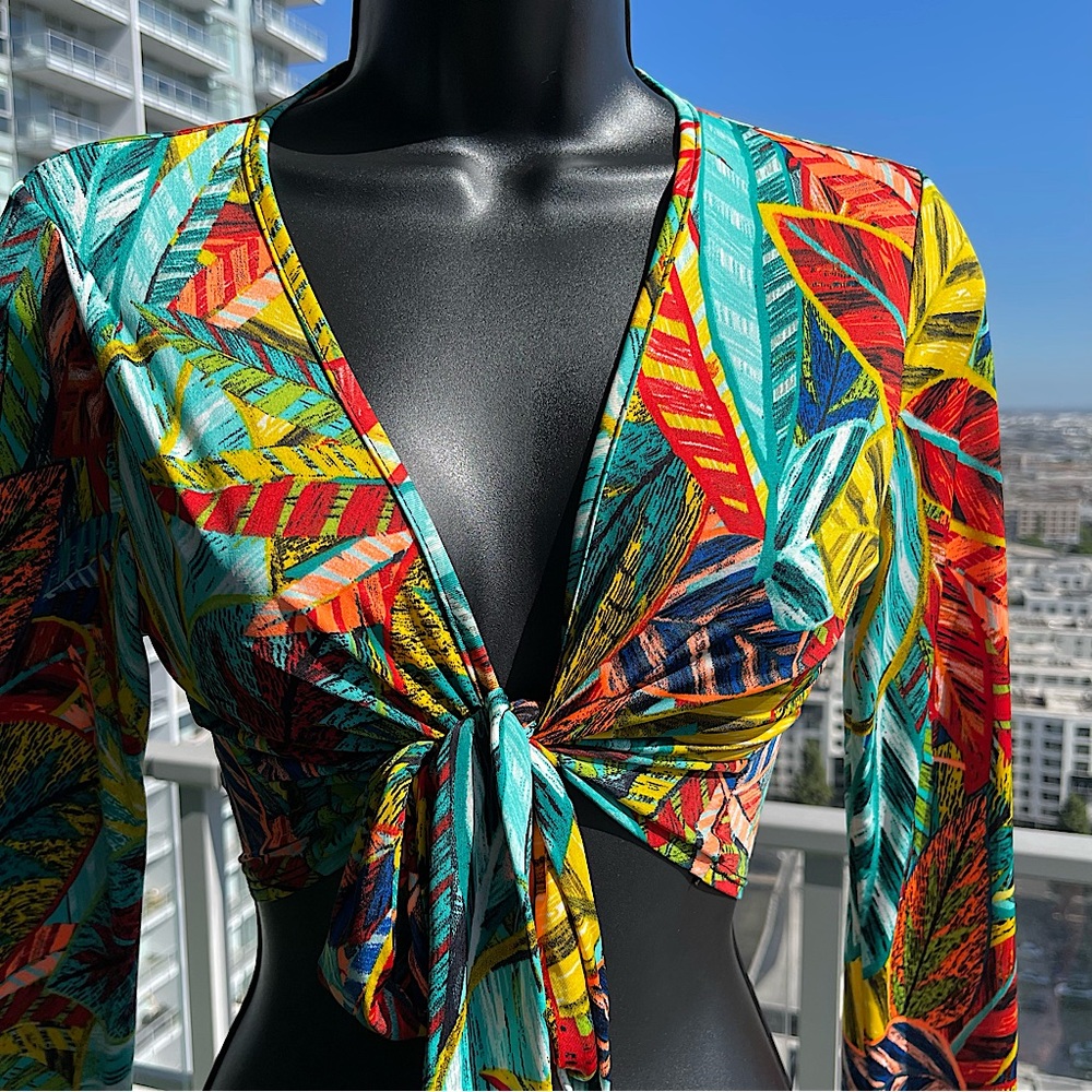 Tropical Cross Crop Top